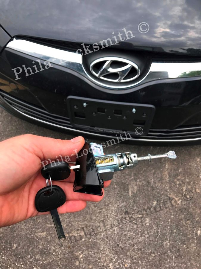 Hyundai key service Philadelphia — Ignition Cylinder Replaced — Phila Locksmith