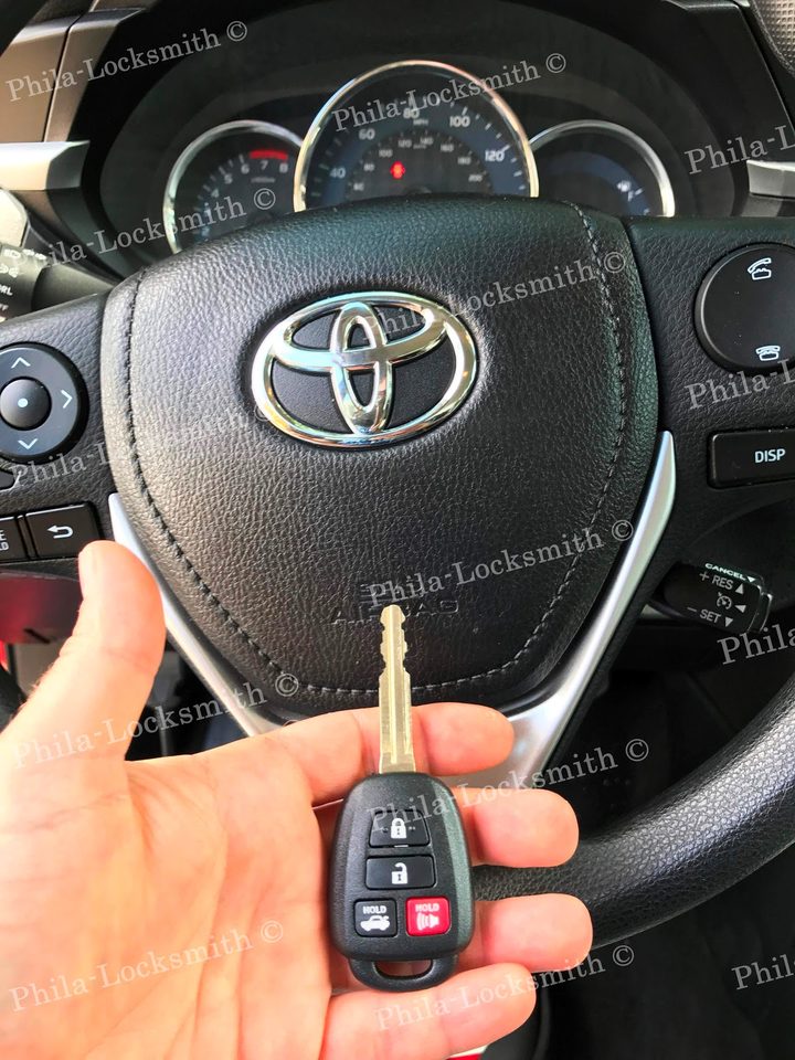 Toyota key replacement completed — Phila Locksmith Philadelphia